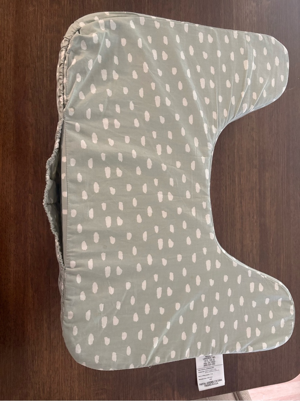 Leachco The Natural Nursing Pillow-Dots/Sage Green